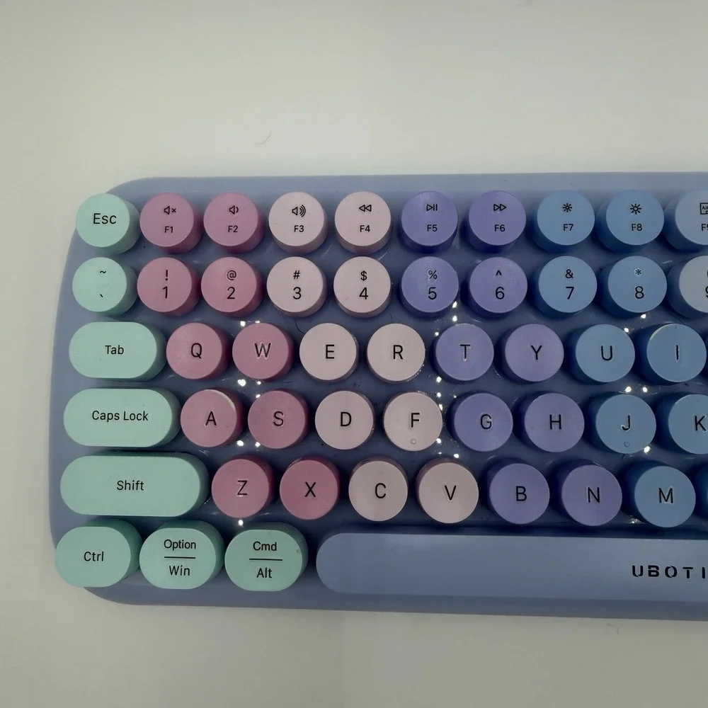 UBOTIE Sweet Portable Bluetooth Colorful Computer Wireless Keyboard Pastels